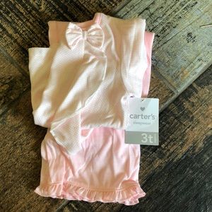 NWT Pink Polkadots Carter’s Sleepwear set 3T